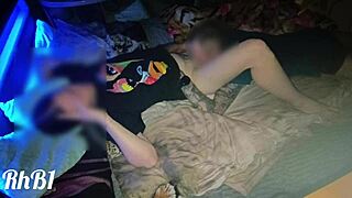 we enjoyed ourselves on a squeaky illuminated hotel bed