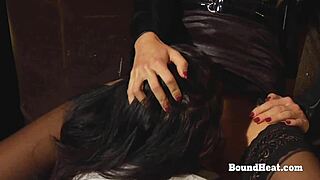 Kneel down, slave, and lick madame’s wet pussy