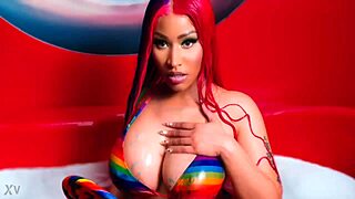 nicki minaj shows off curves in steamy clip