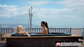 angie and ohana cum in hottub