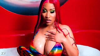 nicki minaj shows off curves in steamy clip