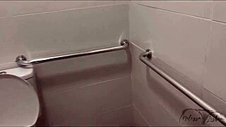 eat that slut's pussy hard in the store bathroom.