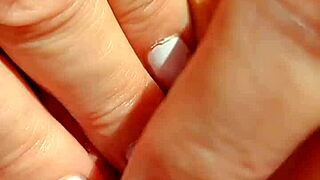 Mature Blonde Cougar Flashes Shaved Pussy During Close-Up Masturbation Session in Wife's Intimate Ritual