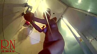 Watch her strip in the shower?