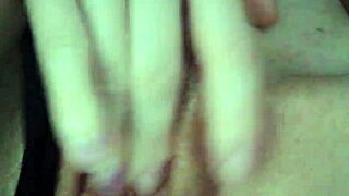 Russian milf teases wet pussy close up?