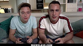 Sexy Milfs Ride Their Stepsons' Cocks While Gaming – Intense Momslave Action