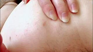 Russian student in stockings fingers both holes.