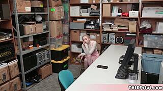 Reverend's Cute Assistant Caught Shoplifting, Now Her Tiny 18+ Tight Pussy Gets PUNISHED HARD!