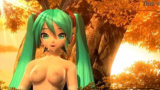 Hatsune miku in nude bunny costume