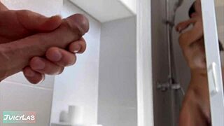 caught jerking off, now lick her huge pussy?