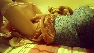 i pee in my panties over and over again on the bed