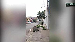 Foreign chubby woman shows tits for job, then we fuck