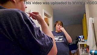 filming a giantess video bts with curvy clara crisp milf