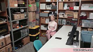 Reverend's Cute Assistant Caught Shoplifting, Now Her Tiny 18+ Tight Pussy Gets PUNISHED HARD!