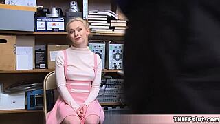 Reverend's Cute Assistant Caught Shoplifting, Now Her Tiny 18+ Tight Pussy Gets PUNISHED HARD!