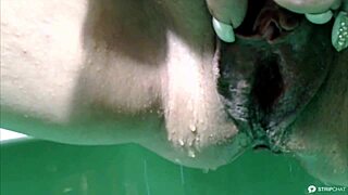 Wet Russian Mature Squirts Hard in Dirty Webcam Show