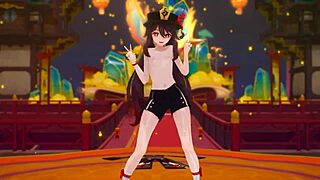 hu tao genshin impact ghost dance strip and sex mmd with blowjob dancing striptease small tits music creampie anime hentai
