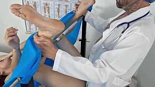 My doctor fingered my ass and fucked me until I was creamy!