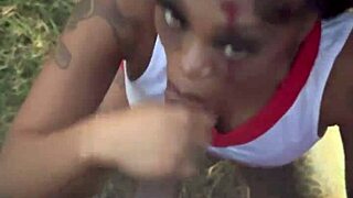 Cheerleader craves monster cock in public 😈