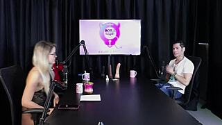 Blonde Feels Heat And Strips After Guest Says He Freed A Woman In Swing House - Jow Jow Sheer Red