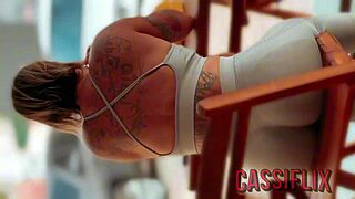 Milf flashes and spreads after gym workout?