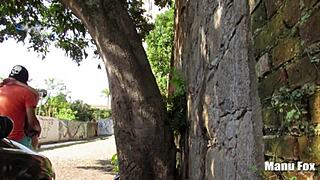 Fodendo na RUA with Big Tits and Public Outdoor Sucking Action for Cumshot.