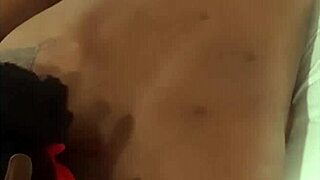 blonde couple in garden under black light