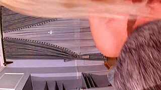 Housewife Explores Public Backstage Outdoor Scenes