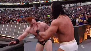 Gunther battles Sheamus and Drew McIntyre for Intercontinental Championship at WrestleMania 39.