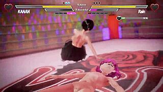 lesbian battle turns into hot pussy sex