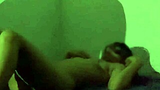 In this amateur couple scene, he sucks the 18-year-old's big ass and feet, leading to gaping and orgasm
