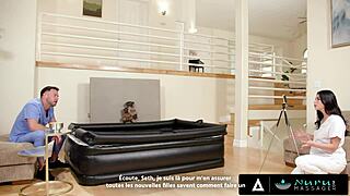 Nuru Massage - Sexy Masseuse Gal Ritchie Fucks Coworker for Hot Facial