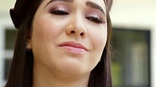 petite brownie babe gets seduced by teen for oral fun