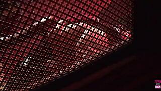 Blonde in leather cosplay kneels and fucks priest in confession