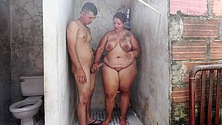 unexpected banging with tons of cum on my horny neighbor’s tits