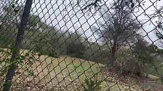 Hot sex at a rest stop with big tits and anal