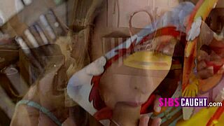 Step sisters communicate through giving caught