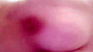 My curvy latina wife's huge tits bounce in doggy POV.