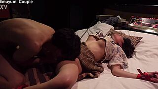 busty japanese beauty emuyumi experiences intense cunnilingus orgasm in couple video with passionate foreplay