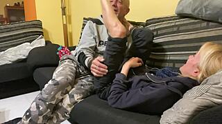 The Tinder date turns into a quick fuck in the bedroom