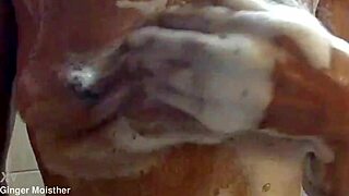 Look At Those Wet Nipples On Ginger's Soapy Belly!