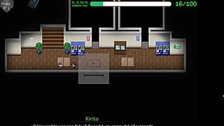 Asuna gets wild with Inoda in doggystyle and missionary while I protect her in this intense part 5