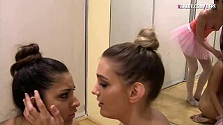 Teen Ballerinas Finger Pussies In Studio