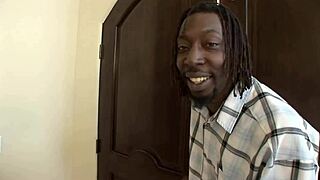 Blonde step daughter craves long black schlongs