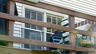 Strait jacket facefuck turns messy in the garage with rough deepthroat