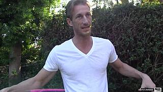 naomi woods licks pussy in public pool flashing her blonde body