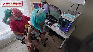 Bisexual Couple Roleplays Boss's Son Cum On Tits Doggystyle