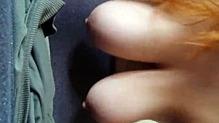 My curvy latina wife's huge tits bounce in doggy POV.