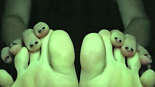 post workout foot massage focusing on toes