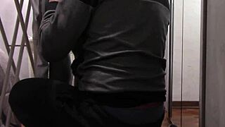 the milf in heels irons while getting her legs touched and pussy fucked roughly.